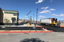 Terri Meehan/Special to the Pahrump Valley Times A new Starbucks at 460 S. Highway 160 is set to open its doors on March 25, 2019, according to signage in front of the under construction coffeehou ...