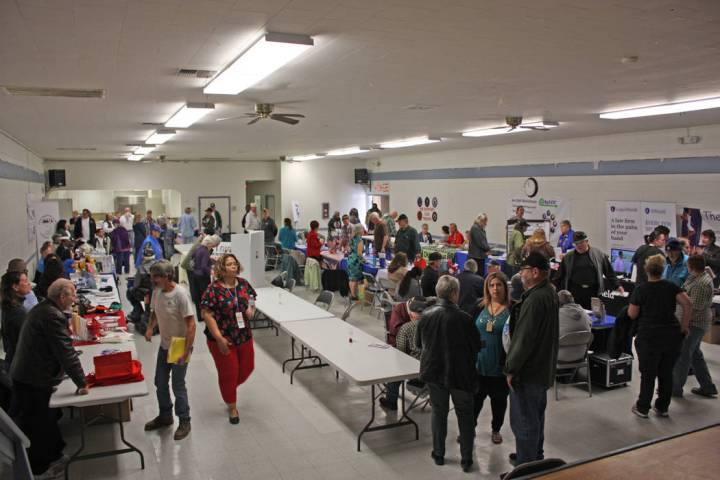 Robin Hebrock/Pahrump Valley Times The Bob Ruud Community Center was teeming with area residents during the 3rd Annual Veterans Extravaganza, held March 8.