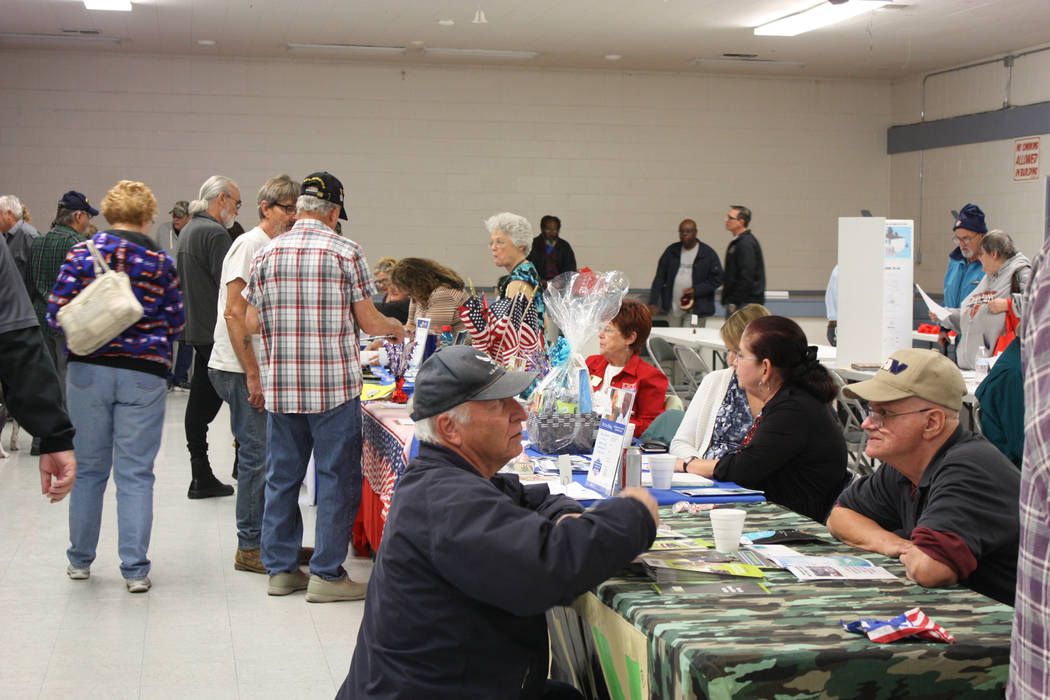 Robin Hebrock/Pahrump Valley Times Veterans were able to connect with all sorts of organizations and entities at the Veterans Extravaganza, such as the Disabled American Veterans Chapter #15, pict ...