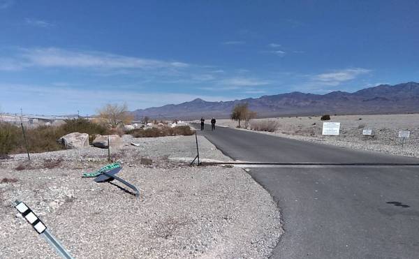 Selwyn Harris/Pahrump Valley Times Nye County Sheriff Sharon Wehrly said the pilot of a six-passenger airplane mistook the entrance of the Nevada Southern Detention Center on Mesquite Avenue for a ...