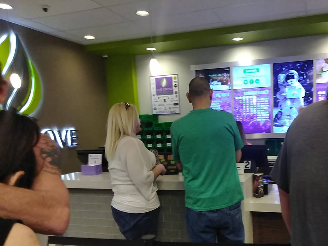 Selwyn Harris/Pahrump Valley Times There was a steady flow of customers throughout the day as officials with the Grove dispensary hosted a third anniversary, all-day celebration on Saturday March ...