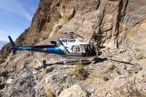 Special to the Pahrump Valley Times A California Highway Patrol helicopter was used to recover the body of Matthew Yaussi, 41, who fell to his death while rappelling with a companion Saturday even ...