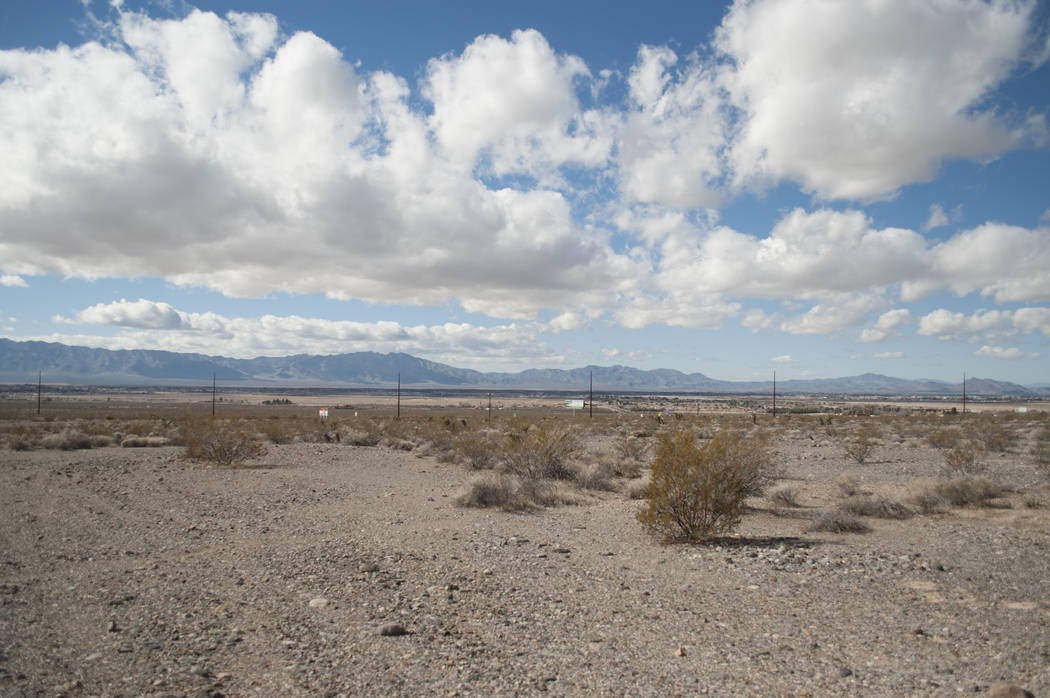 Tim Burke/Special to the Pahrump Valley Times A five-acre empty parcel at Manse Road and Highw ...
