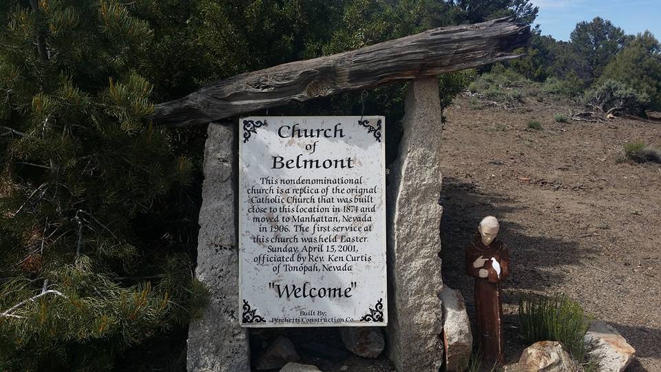 David Jacobs/Pahrump Valley Times A plaque sits adjacent to a nondenominational church in Belmo ...
