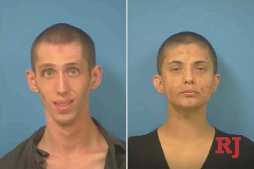 Nye County Sheriff’s Office via Review-Journal Suspects Alexander Reilly, 23, left and Raven ...