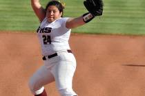 Horace Langford Jr./Pahrump Valley Times Natalie Waugh-Magana tossed a 3-hitter as Pahrump Vall ...