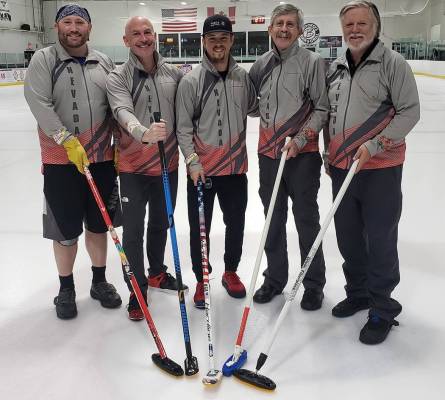 Special to the Pahrump Valley Times Parhump resident Tom Duryea, right, and Las Vegas Curling C ...