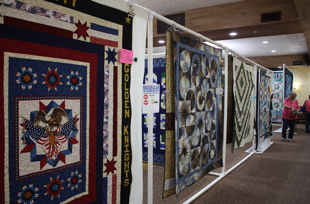Robin Hebrock/Pahrump Valley Times Quilts filled the Nevada Treasure RV Resort during the Pins ...