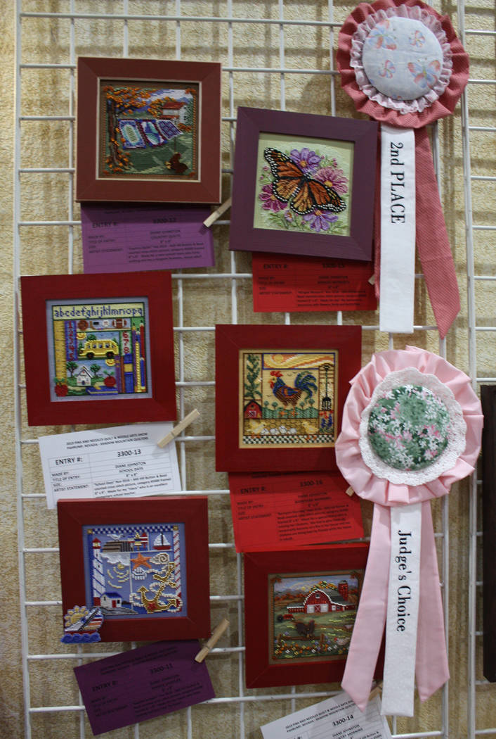 Robin Hebrock/Pahrump Valley Times Diane Johnston showed her amazing talents at the quilt show, ...