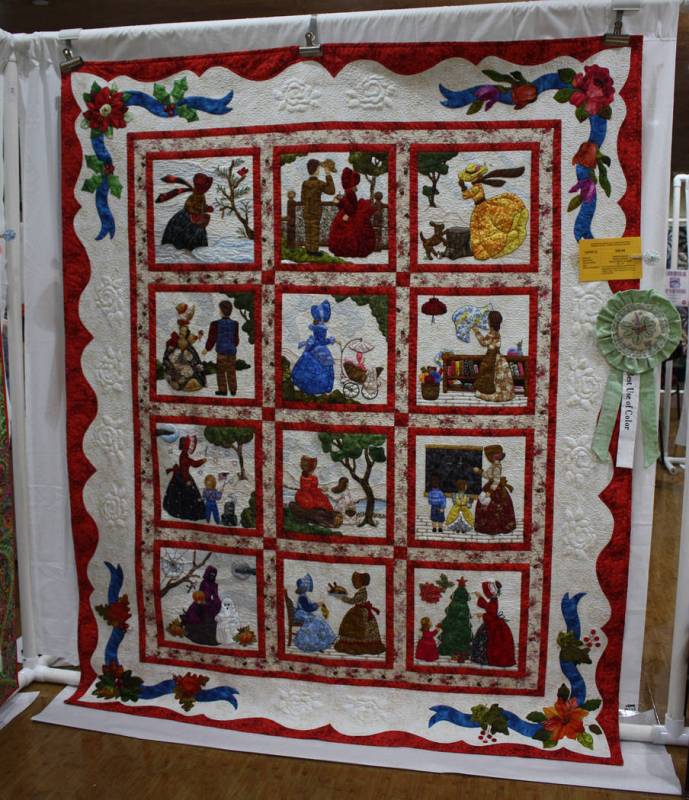 Robin Hebrock/Pahrump Valley Times The amazing detail and striking colors of this quilt, an ent ...