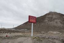 Nancy Whipperman/Times-Bonanza & Goldfield News A sign to lead potential customers sits along t ...