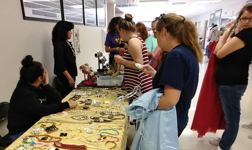 Selwyn Harris/Pahrump Valley Times A generous donation of high quality costume jewelry and fash ...