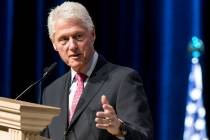 Erik Verduzco/Las Vegas Review-Journal President Bill Clinton speaks during the Asian American ...