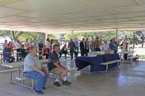 Robin Hebrock/Pahrump Valley Times Dozens of Pahrump area residents gathered together to show t ...