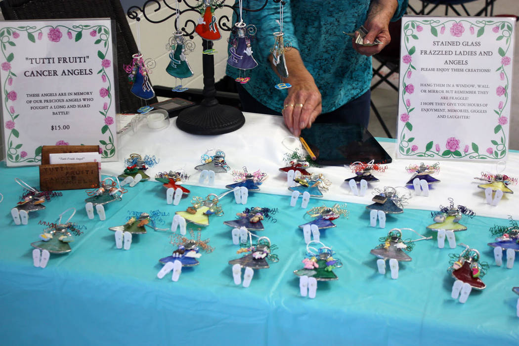Robin Hebrock/Pahrump Valley Times Frazzled ladies and angels were for sale at the Art and Sol ...