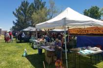 Deberra Mendyk/Special to the Pahrump Valley Times A line of vendor booths set up at Amargosa V ...