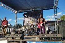 David Jacobs/Pahrump Valley Times The Thirsty Baybz perform at the Pahrump Fall Festival in Pet ...