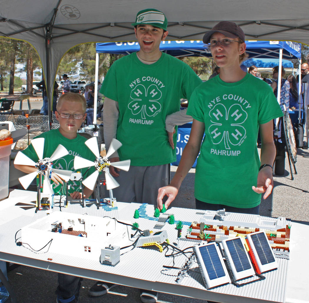 Robin Hebrock/Pahrump Valley Times Members of the Pahrump 4H Lego League proudly showed off the ...