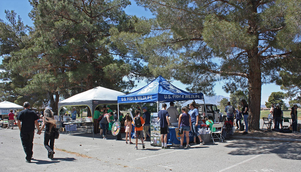 Robin Hebrock/Pahrump Valley Times Discovery Park saw crowds of area residents as the Earth and ...