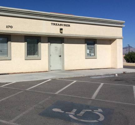 Robin Hebrock/Pahrump Valley Times The Nye County Treasurer's Office in Pahrump is located at 1 ...