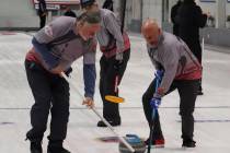 Special to the Pahrump Valley Times Pahrump resident Tom Duryea, left, and Las Vegas Curling C ...