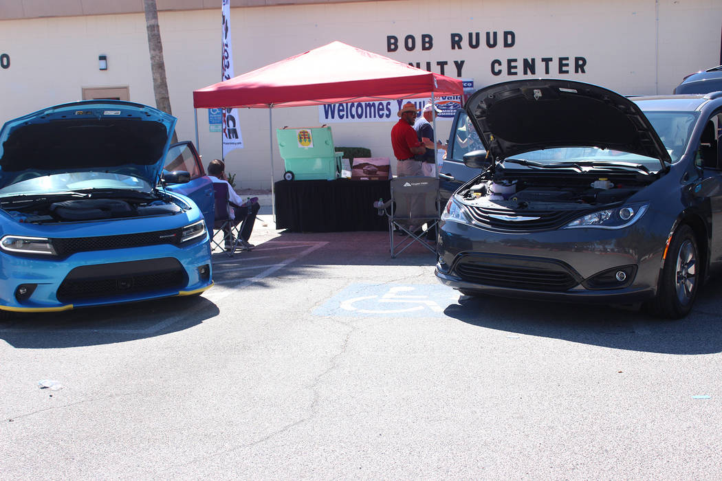 Jeffrey Meehan/Pahrump Valley Times Saitta Trudeau Chrysler Jeep Dodge put some of its new cars ...