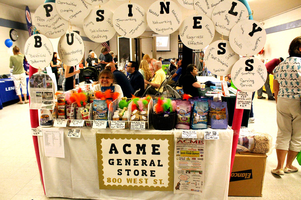 Jeffrey Meehan/Pahrump Valley Times Acme General Store set up a booth at the Pahrump Valley Cha ...