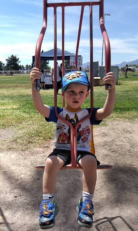 Selwyn Harris/Pahrump Valley Times A young attendee opted for some playground time during the A ...