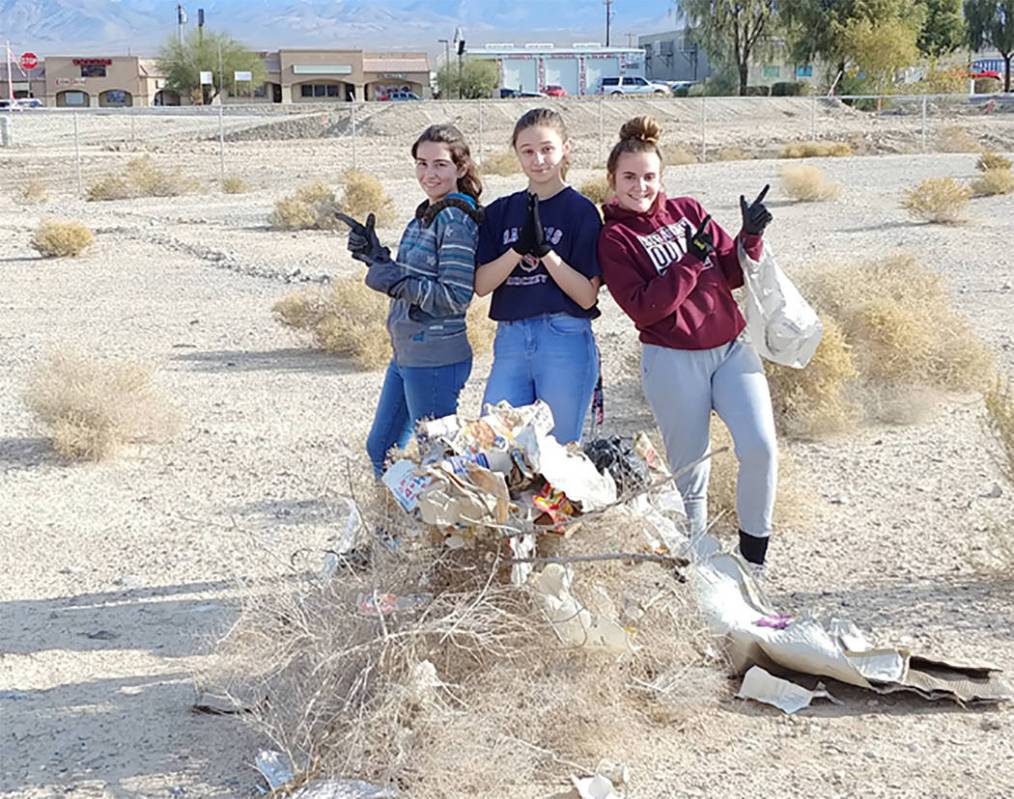 Special to the Pahrump Valley Times Pahrump Valley High School National Honor Society students ...