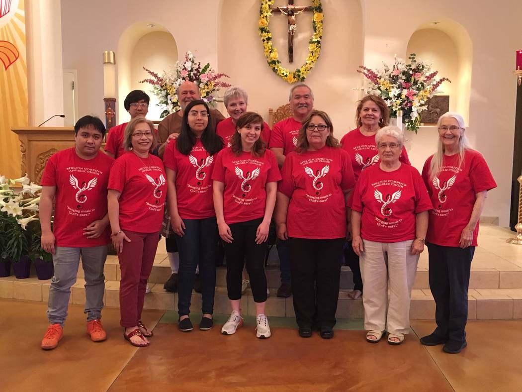 Vern Hee/Special to the Pahrump Valley Times Members of the Our Lady of the Valley Choir pose f ...