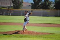Charlotte Uyeno/Pahrump Valley Times Pahrump Valley's Cyle Havel recorded 5 strikeouts in 2 inn ...