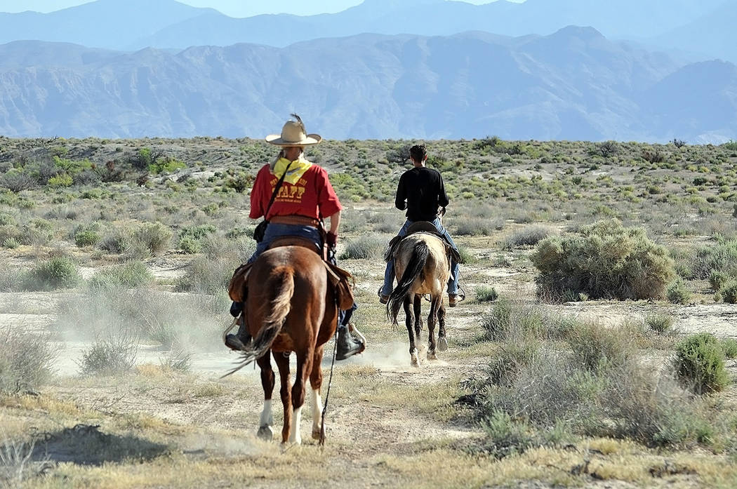 Horace Langford Jr./Pahrump Valley Times - With a vast desert landscape before them, equestria ...
