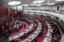 Assembly chambers at the Nevada Legislature. (Benjamin Hager/Las Vegas Review-Journal) @benjami ...