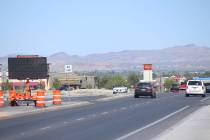 Jeffrey Meehan/Pahrump Valley Times The Nevada Department of Transportation has set up signage ...