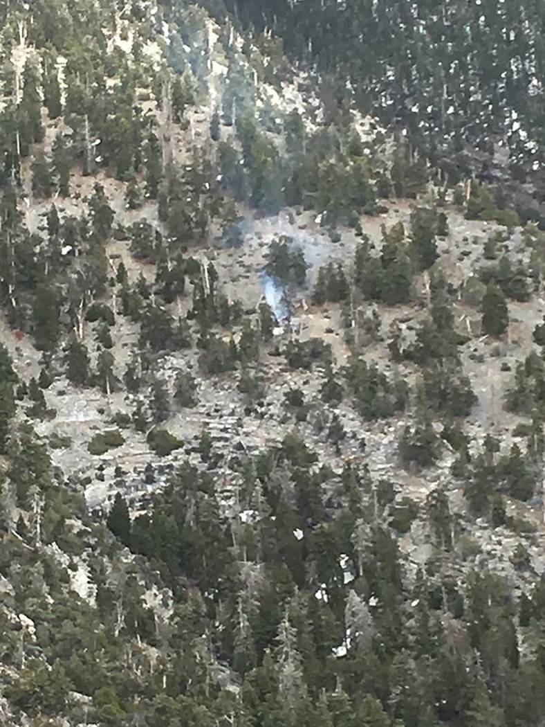 U.S. Forest Service The Graham Fire was approximately two miles south of Charleston Peak in Car ...