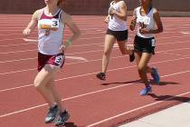 Tom Rysinski/Pahrump Valley Times Sophomore Makayla Gent of Pahrump Valley finished second in t ...