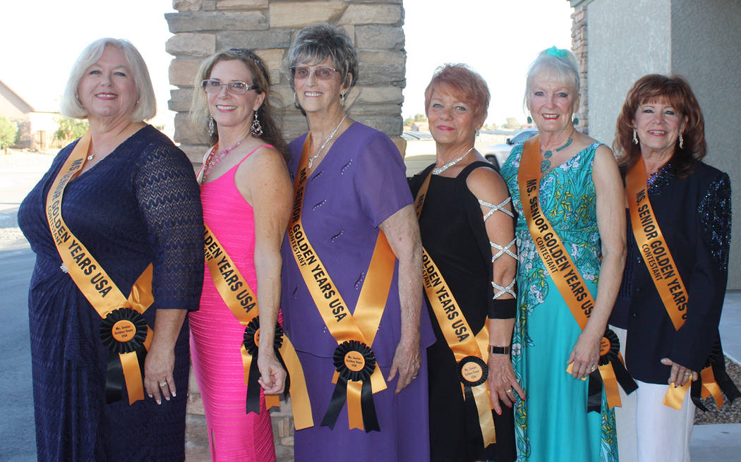 Robin Hebrock/Pahrump Valley Times Pictured are the 2018 contestants for the Ms. Senior Golden ...