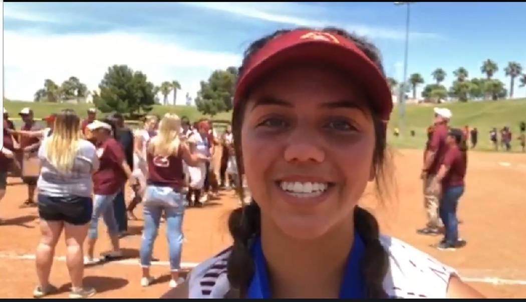 Tom Rysinski/Pahrump Valley Times video screenshot Kaden Cable went 4-for-4 with seven RBIs and ...