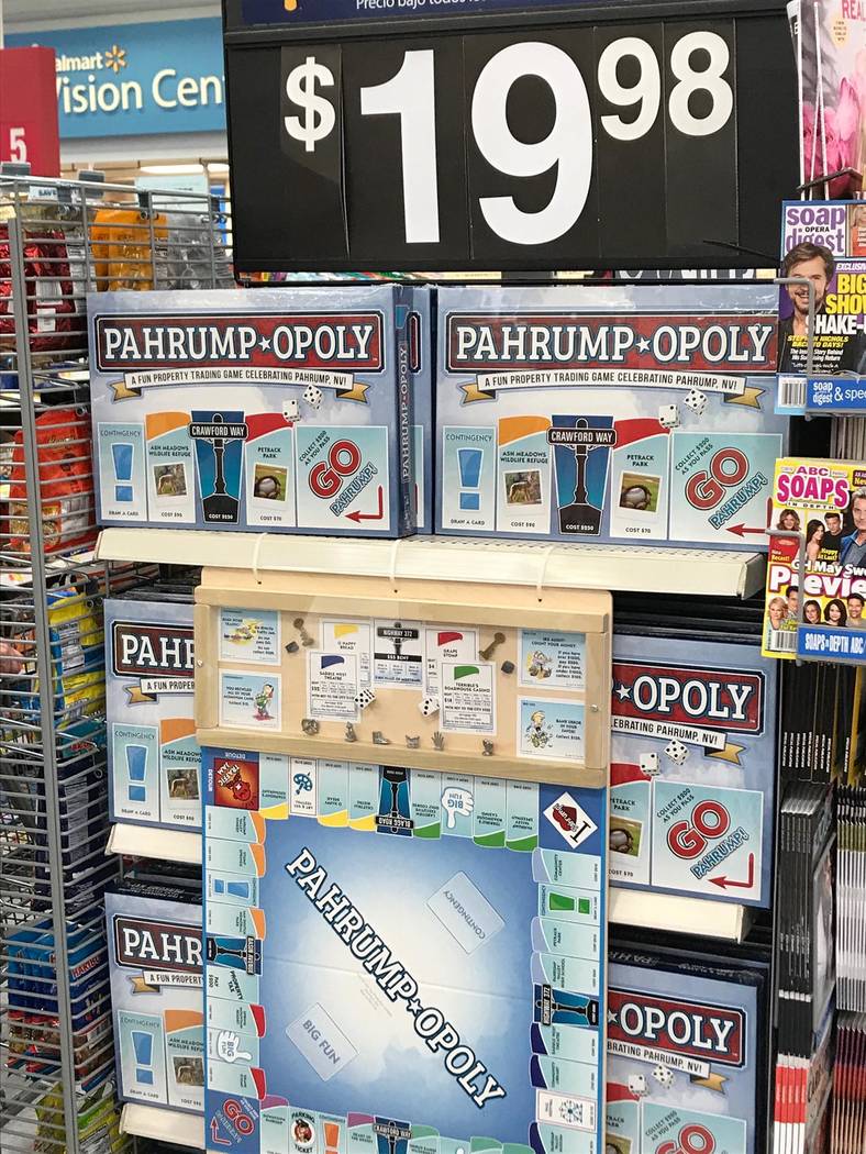 Heather Ruth/Pahrump Valley Times Pahrump-Opoly, a board game based on the original Monopoly, a ...