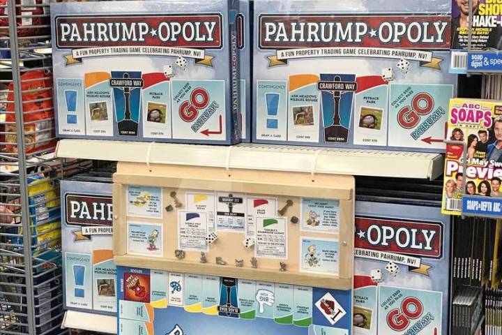 Heather Ruth/Pahrump Valley Times Pahrump-Opoly, a board game based on the original Monopoly, a ...