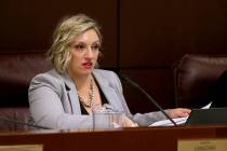 K.M. Cannon/Las Vegas Review-Journal Senate Majority Leader Nicole Cannizzaro, D-Las Vegas, pre ...