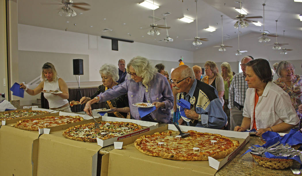 Robin Hebrock/Pahrump Valley Times Enormous pizzas from Big Dick's Pizzeria, two of which the r ...