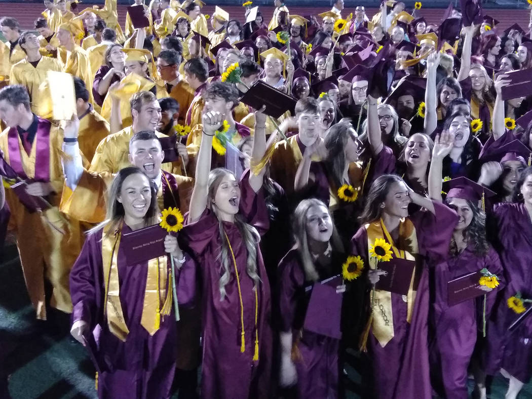 Selwyn Harris/Pahrump Valley Times A total of 236 Pahrump Valley High School seniors earned the ...