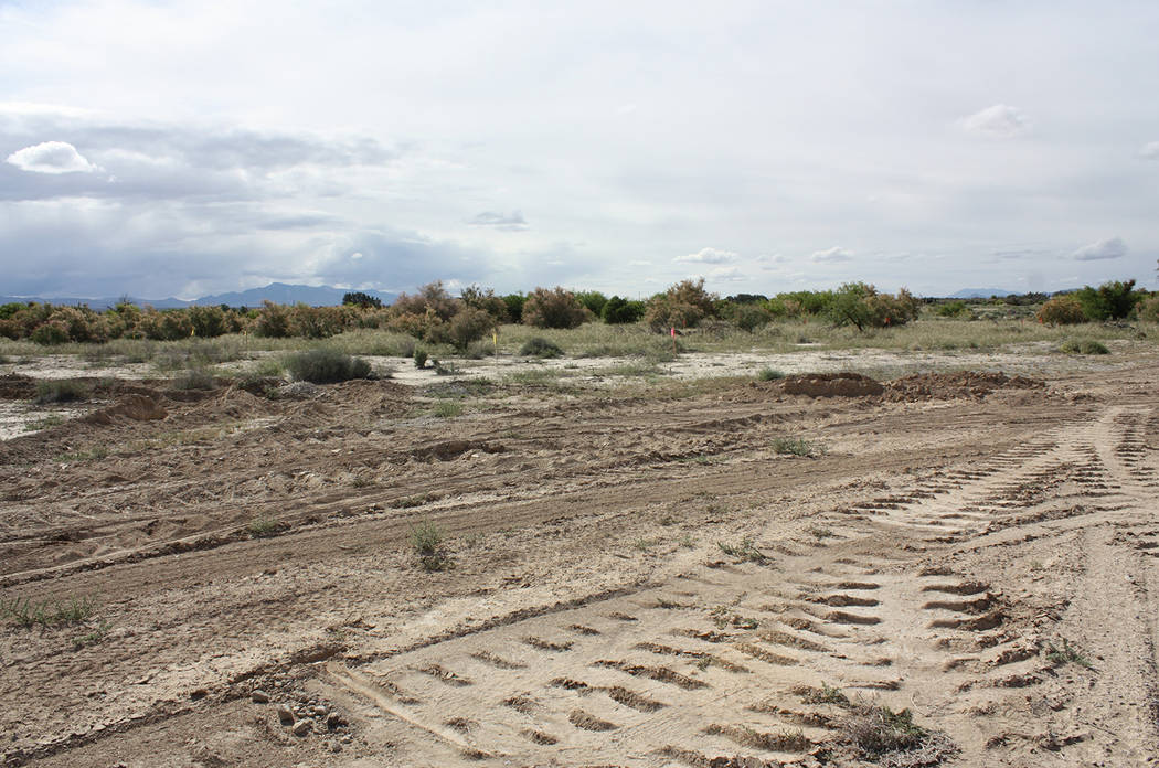Robin Hebrock/Pahrump Valley Times The vast 18 acres of land that currently sits vacant will so ...