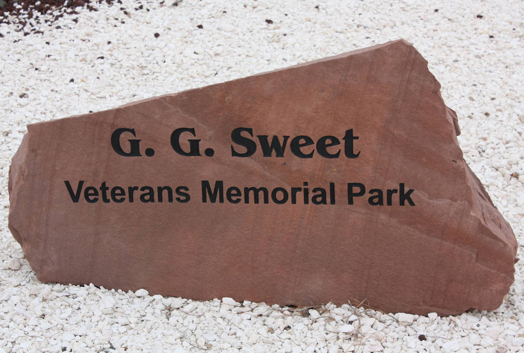 Robin Hebrock/Pahrump Valley Times G.G. Sweet Memorial Park is located at 1483 Gamebird Road in ...