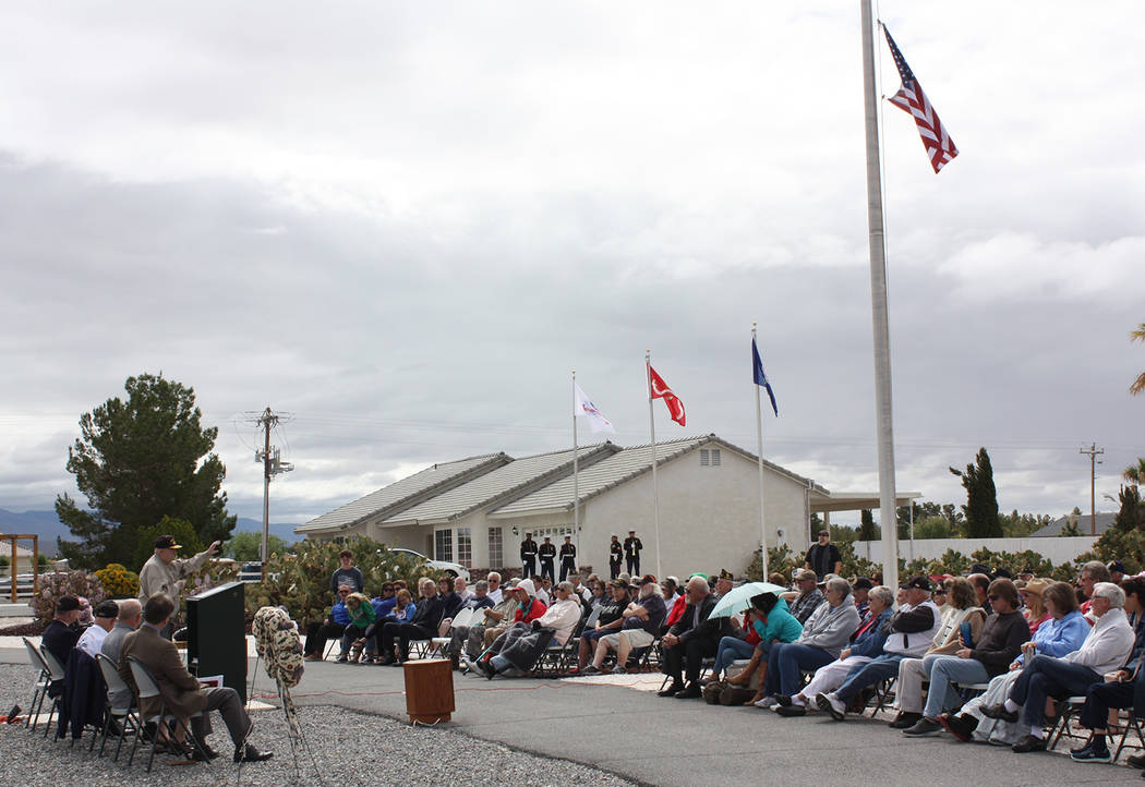 Robin Hebrock/Pahrump Valley Times A large crowd gathered for the annual Memorial Day service a ...