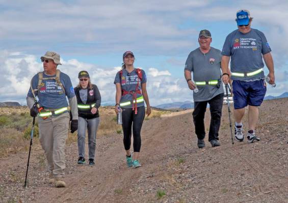 Richard Stephens/Special to the Pahrump Valley Times The walking relay covered a total of 376 m ...