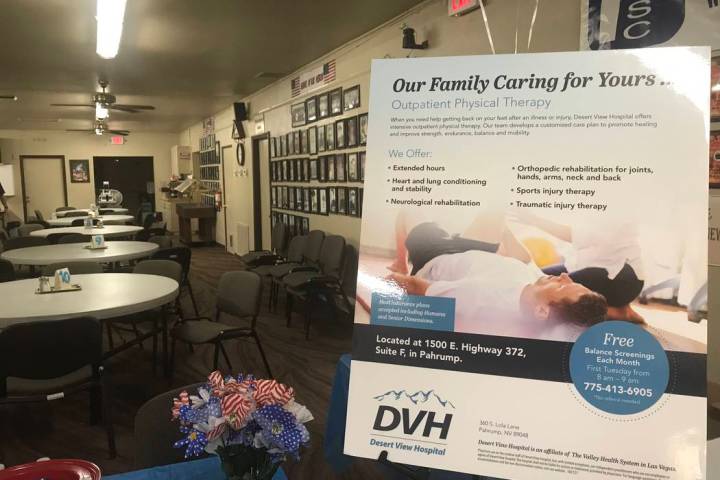 Jeffrey Meehan/Pahrump Valley Times Desert View Hospital held a health fair at the Pahrump Seni ...