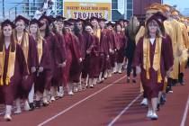Jeffrey Meehan/Pahrump Valley Times The graduating Class of 2019 for Pahrump Valley High School ...