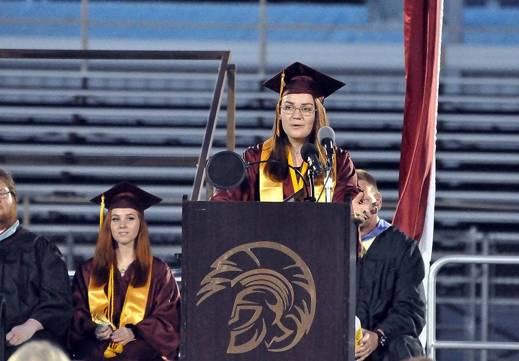 Horace Langford Jr./Special to the Pahrump Valley Times Darcy Biermeyer, salutatorian for the C ...